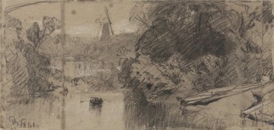 River Landscape, Probably near Thorpe, Norfolk by John Sell Cotman